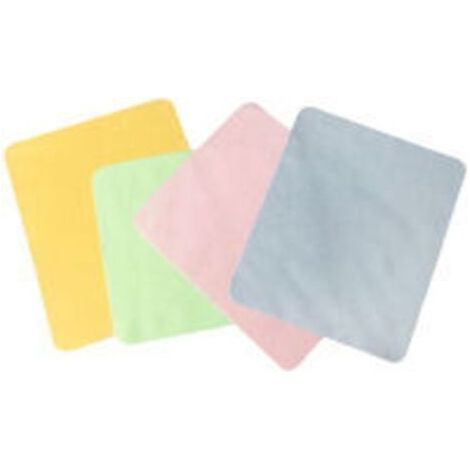 100 chiffons de nettoyage en microfibres - Couleurs mélangées - 17.5x14.5cm pour lunettes, téléphones portables, ordinateurs portables, etc (1/4)
