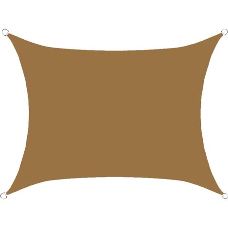 S-giant Voile d'ombrage rectangulaire imperméable, 98% UV imperméable, extérieur cour patio jardin parking(Sable jaune,2X3M) (1/4)