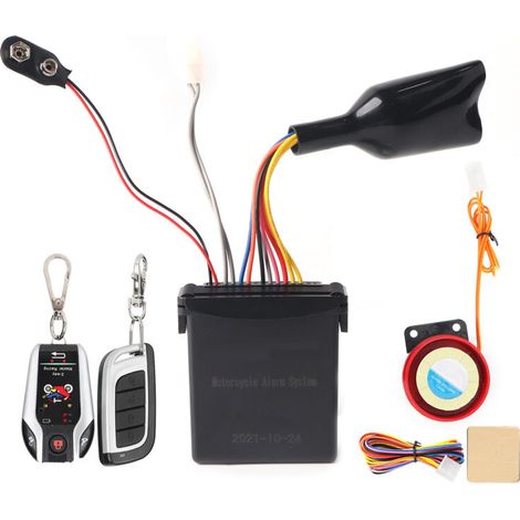 Jeffergarden Système d'alarme moto 300M, verrouillage/déverrouillage automatique, alarme de sécurité intelligente, pour télécommande (1/5)
