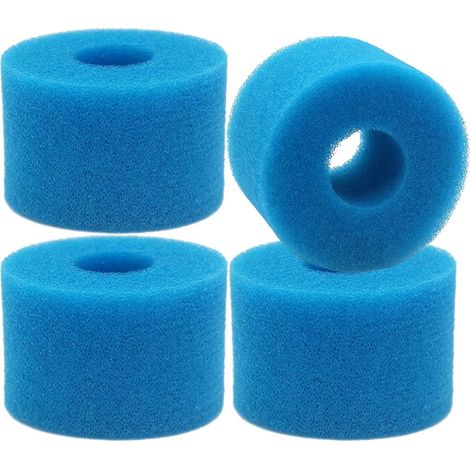 Lot de 4 éponges filtrantes Type S1, Cartouches filtrantes pour Piscine, éponge filtrante réutilisable en Mousse pour Le Nettoyage des piscines, spas et Jardins extérieurs. (1/5)