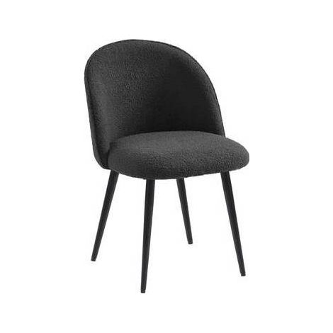 4 x SEDIA PALOMA GRIGIO SCURO TESSUTO BOUCLE