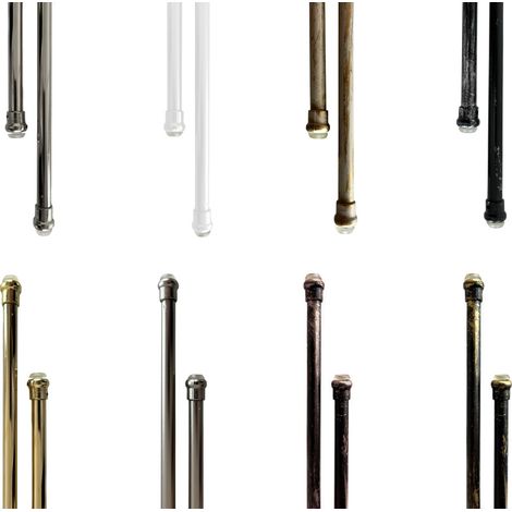 Bacchette Tende A Pressione Bastone Tenda Estensibile Astina Con Molla, misura30-40coloreNero-Rame (1/5)