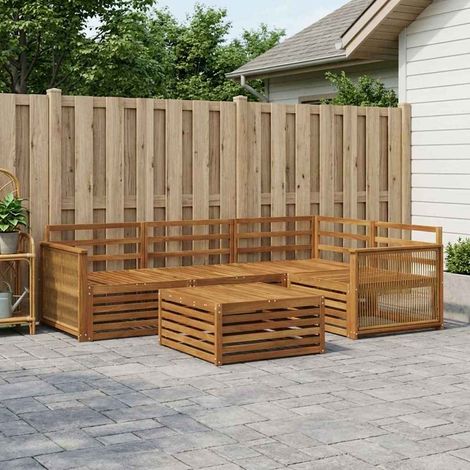 Ensemble de canapés d'extérieur 5 pcs Naturel vidaXL (1/5)