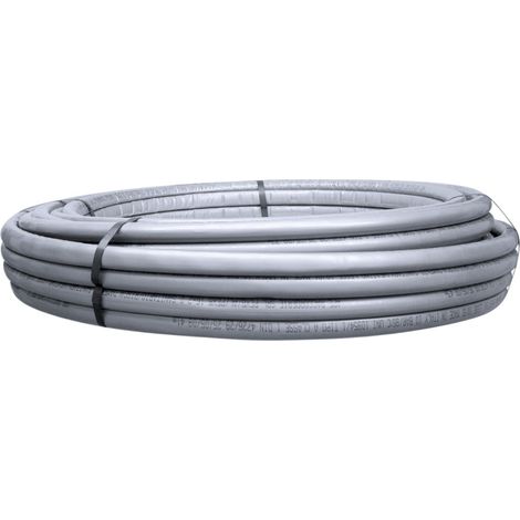 TUBO MULTISTRATO RIVESTITO GRIGIO APE MULTYLAYER PE-XB/AL/PE-XB - Ø16X2 PE-XB/AL/PE-XB - SPESSORE ISOLAMENTO 6MM - 50 metri- APE