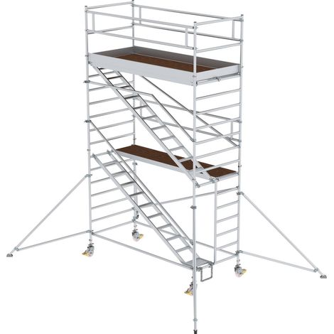 MUNK Rollgerüst mit Schrägaufstiegen 1,35x3,00m Plattform, 6,35m AH (1/2)