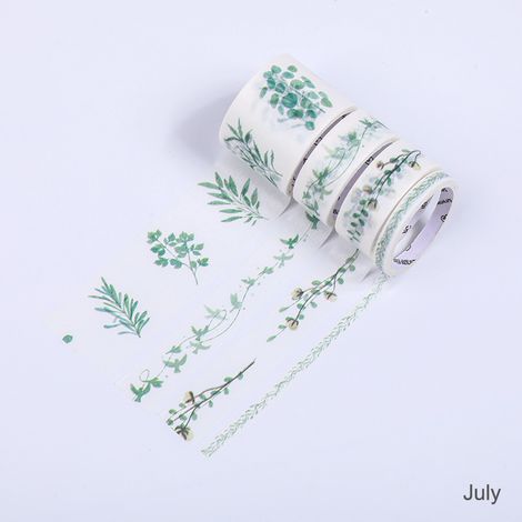 Paquete de 4 rollos de cinta decorativa Washi - Colores surtidos - 30 mm, 15 mm y 5 mm de ancho (1/5)