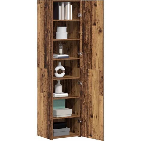 2 pcs Armoires Hauts de rangement - Armoires De Chambre Bois ancien 45 x 42,5 x 185 cm fr6747 - Maison La Vie (1/5)