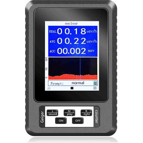 Détecteur de rayonnement nucléaire précis, compteur Geiger sensible en temps réel pour rayons β γ X, dosimètre de radiation portable (1/5)