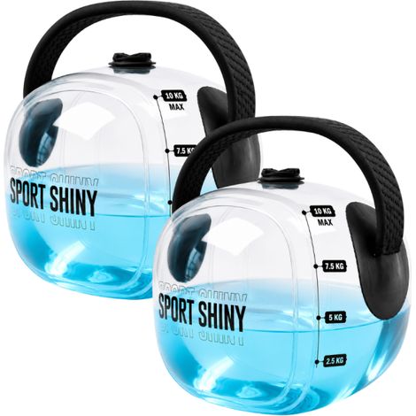 VENTEO - Poids Musculation Aqua Dynamic Kettlebell Ajustable à Remplir d'Eau Charge Réglable 2.5 à 10 kg Poignée Ergonomique Musculation Maison, Cardio et Renforcement (1/5)