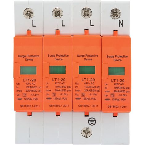 Domestic surge protector, low-voltage protection device made of polycarbonate, stable performance for lightning protection (1/5)