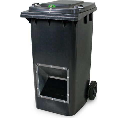BRB Behälter für Streugut, abschließbar und mit Entnahmeöffnung, 240 Liter, BxTxH 580x730x1075 mm (Grau) (1/2)