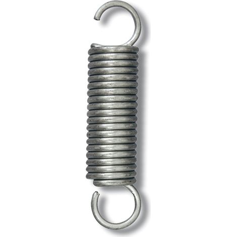 Chapuis RSO4 - Set di 4 molle per rete metallica, in acciaio zincato, con carico di lavoro indicativo, 126 kg, diametro 3 mm, lunghezza 75 mm, grigio, set di 4 pezzi
