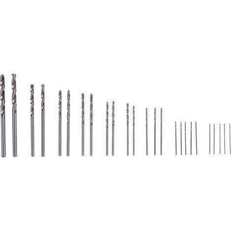25 forets hélicoïdaux miniatures queue droite 0.5-3.0mm trou bodhi (1/5)