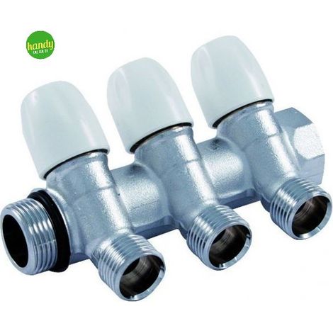 Collettore lineare tiemme per sanitari 3/4'' x 1/2'' 3 vie