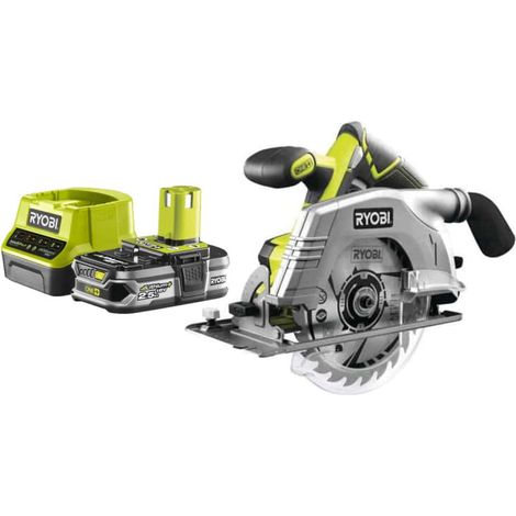 Confezione RYOBI Sega circolare 18V OnePlus R18CS-0 - 1 batteria 2.5Ah - 1 caricatore rapido RC18120-125