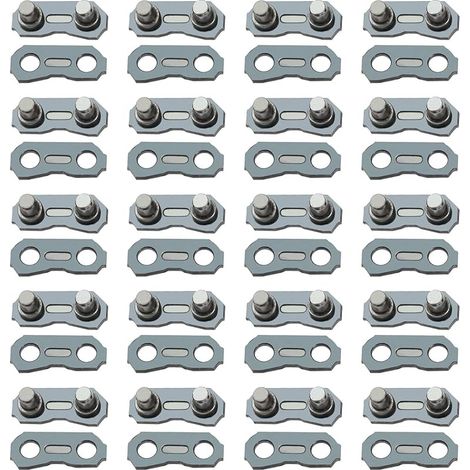 20 Jeux de Maillons de Chaîne de Tronçonneuse Sangle Préréglée de Réparation de Maillon Compatible avec Chaîne de Calibre 325 1.5mm Adaptée aux Chaînes de 62 à 86 Maillons (1/5)