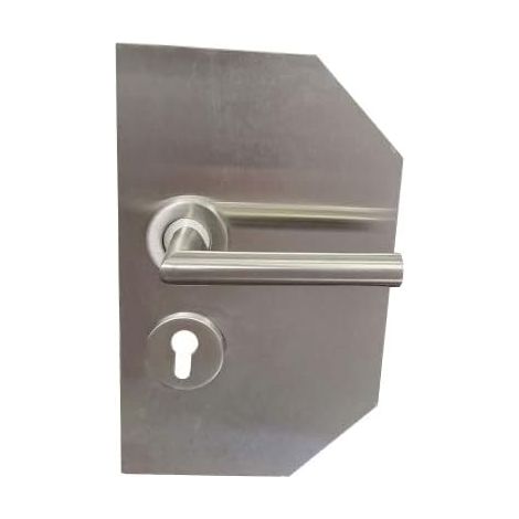 1 Paire - Plaque De Propreté - Poignée De Porte - Inox 304 - Finition Lisse - Pour Bureau Et Administration - Argent - 29,8x18cm