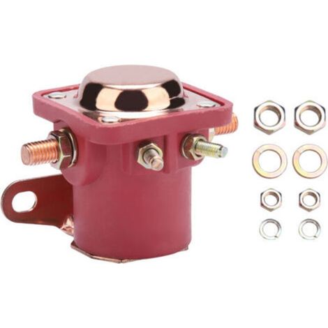 Relais solénoïde de démarreur, 12 V, 4 bornes, robuste, résistant à l'usure, B6AZ-11450-A, rouge, pour AEROSTAR 2,8 L 171 V6 1986 (1/5)