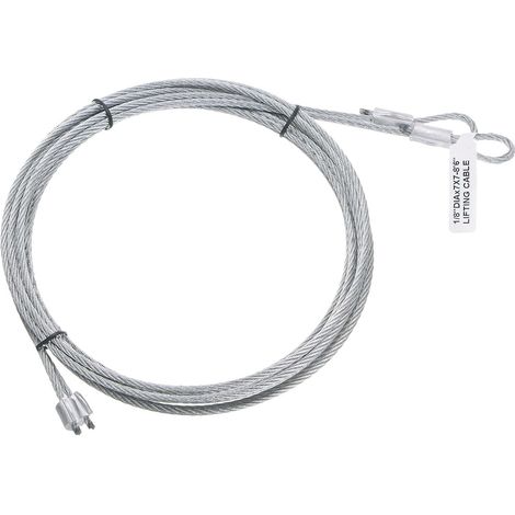 2 Pièces 8,6 Pieds (2 Mètres) Câble de Porte de Garage de 3 mm de Diamètre, en Acier Galvanisé (1/5)