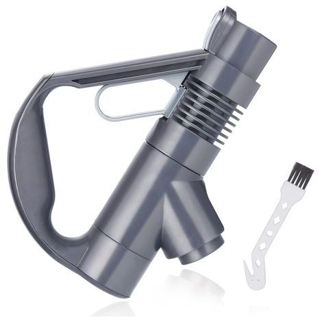 Poignée de rechange pour aspirateur, Poignée Compatible avec Dyson DC19 DC23 DC26 DC29 DC32 DC36 DC37 Accessoire Aspirateur Poignée de Remplacement avec une brosse de nettoyage (Gris) H439 (1/5)