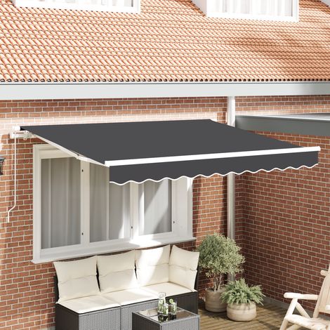 Markisenersatzstoff für 3x2 m Rahmen Anthrazit vidaXL803618