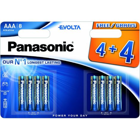 Piles LR03 AAA Evolta 4+4 gratuites