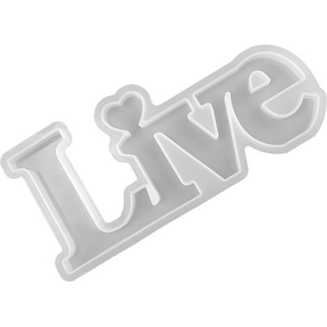 Stampo in silicone fai da te per decorazioni da tavola, stampo per lettere e parole inglesi per accessori creativi, facile da pulire e antiaderente, materiale in silicone sicuro e pratico (1/5)