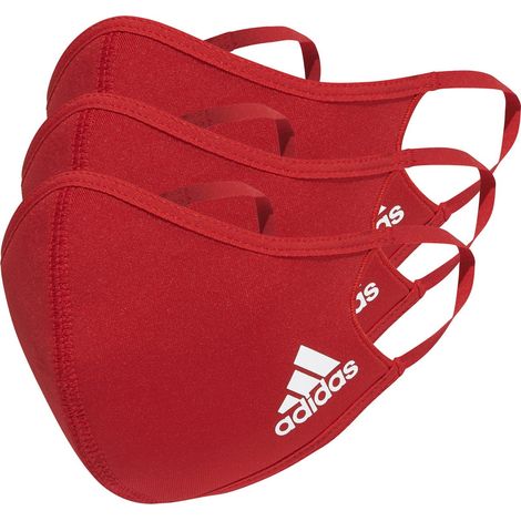 Adidas-Masken mit rotem Logo, 3er-Pack, Größe M/L, WŁF (1/5)
