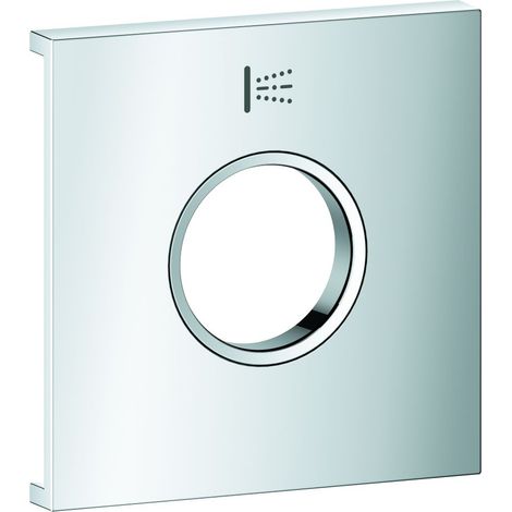 Grohe Grohtherm Aqua Tiles Metallplatte, Symbol Seitenbrause für Grohtherm Aqua Tiles UP-Thermostate, Chrom, 1071710000 (1/3)