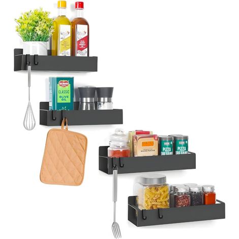 Set Ripiani Magnetici Per Frigo – Robusti Porta Spezie In Metallo Con Magnete