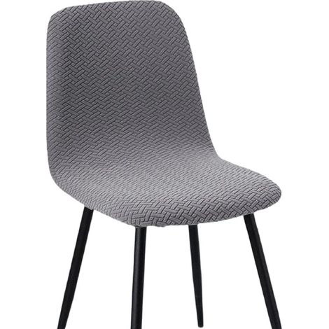 Funda elástica para silla - Funda de jacquard extraíble y lavable - Ideal para restaurantes, hoteles, decoración y bodas - Marrón (1/5)