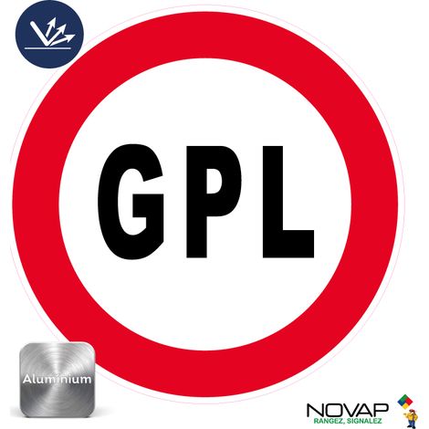 Panneau Interdit aux GPL - Rétroréfléchissant Classe 2 - Alu Ø300mm - 4014005
