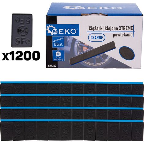 Xtreme beschichtete schwarze Klebebänder 12x5g - Set mit 100 Streifen (6kg) (4) (1/4)