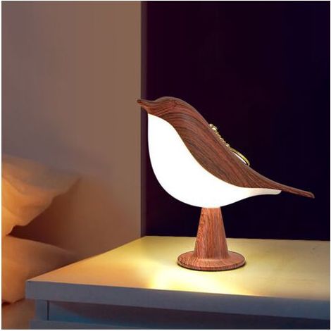 ACKERMAN - Lampe de chevet LED oiseau sans fil, intensité et température de couleur réglables, sans scintillement, forme créative, décoration chambre (1/2)