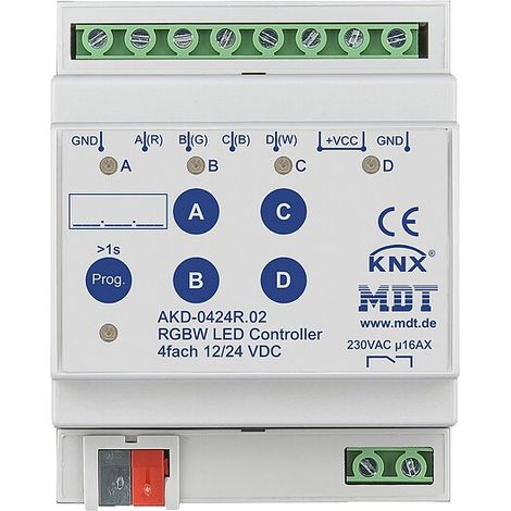 MDT technologies LED Controller 4-Kanal 4/8A, RGBW, 4TE, REG AKD-0424R.02