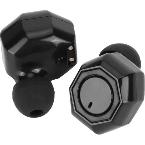Schwarze binaurale Bluetooth-Kopfhörer, tragbare kabellose Ohrhörer zum Autofahren (1/5)