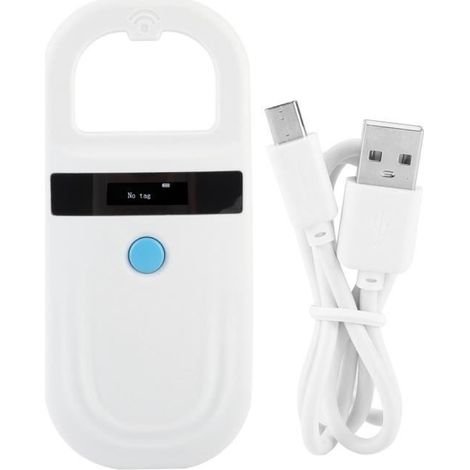Scanneur d'identification d'animal familier - HB036 - Rechargeable - Écran OLED - Lecture sans fil - 134.2kHz