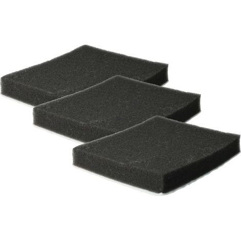 vhbw 3x microfiltro igienico sostituisce Samsung DJ63-00669A per aspirapolvere - Filtro dell'aria nero / bianco, rettangolare