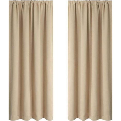 Rideaux Occultants pour Chambre et Salon - Isolants Thermiques Assombrissants - 37.8 x 53.9 Pouces (96x137cm)