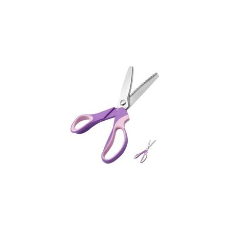Ciseaux cranteurs 23,5 cm Ciseaux de couture professionnels en acier inoxydable-Crezuo