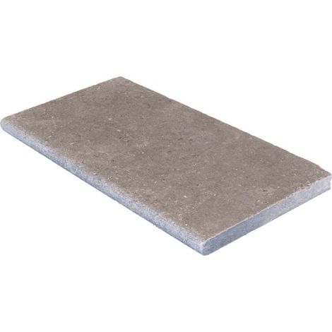 Margelle de piscine pierre naturelle Sinaï Grise Vieillie 60x30x3 cm Bord 1/2 Rond - À l'unité - Ti'ma Stone (1/2)