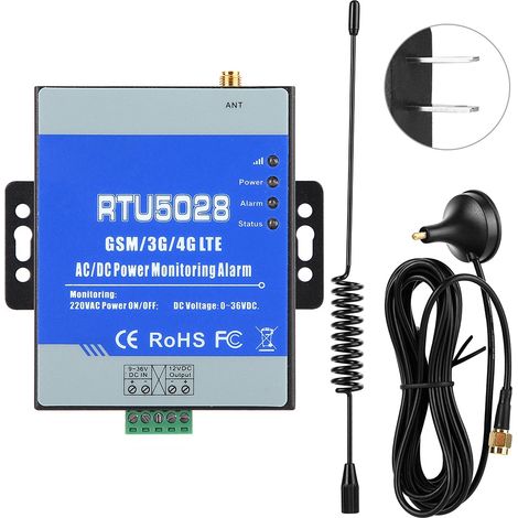 RTU5028 Alerte de coupure et retour de courant GSM 100-240V, Surveillance tension état alimentation