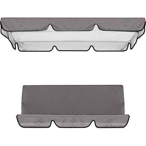 Canopy Pour Balancelle - Tissu Oxford Imperméable - Protection UV - 190 x 132 x 15 cm - Pour Balancelle Double Extérieure - 1 Pièce (1/5)