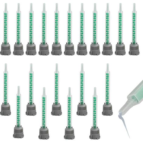 20 Pièces Buses de Mélange Époxy Tubes, Buse de Mélange de Colle 2K en Résine Époxy AB Buse Tubes 1:1 pour Pistolet à Colle AB Adhésif Pistolet Applicateur (1/5)