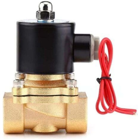 220V 1/2-inch solenoid valve, normally closed solenoid valve for gas, air, oil, water (1/5)