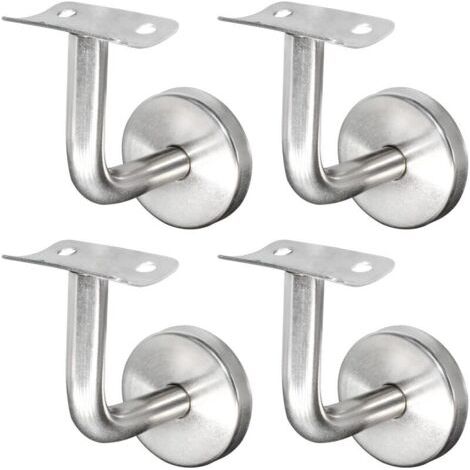 Support Main Courante Inox 304 pour Rampe Escalier Support Mural Rampe Bois Argent (4 Pièces) NPTERBL (1/5)