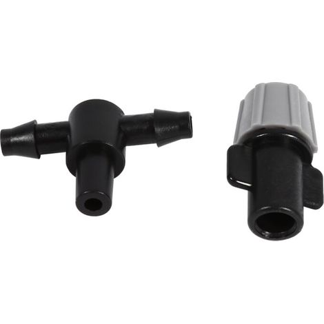 Buse Brumisation, 20pcs T Joints et 20pcs Buse d'Arrosage Brumisation Buse d'irrigation Serre Système de refroidissement à eau Kit Gicleurs Arroseur pour Home Garden d'irrigation (1/5)