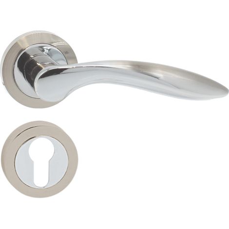 Domino poignee de porte daria r m6m9 pz poignee avec plaque pz pour cylindre profile