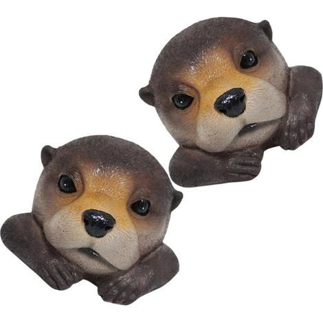 Gartenteich Dekoration 2 Stück Schwimmende Otterkopf