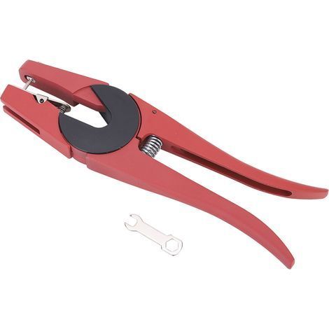 Pince étiquette oreille – acier rouge – vache – résistante – chiens / porcs / bétail (1/5)